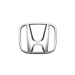 A silver honda logo on top of a green background.